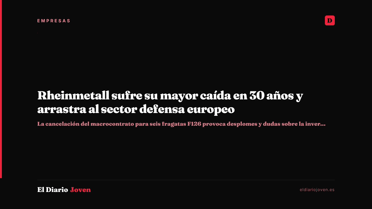 Rheinmetall sufre su mayor caída en 30 años y arrastra al sector defensa europeo