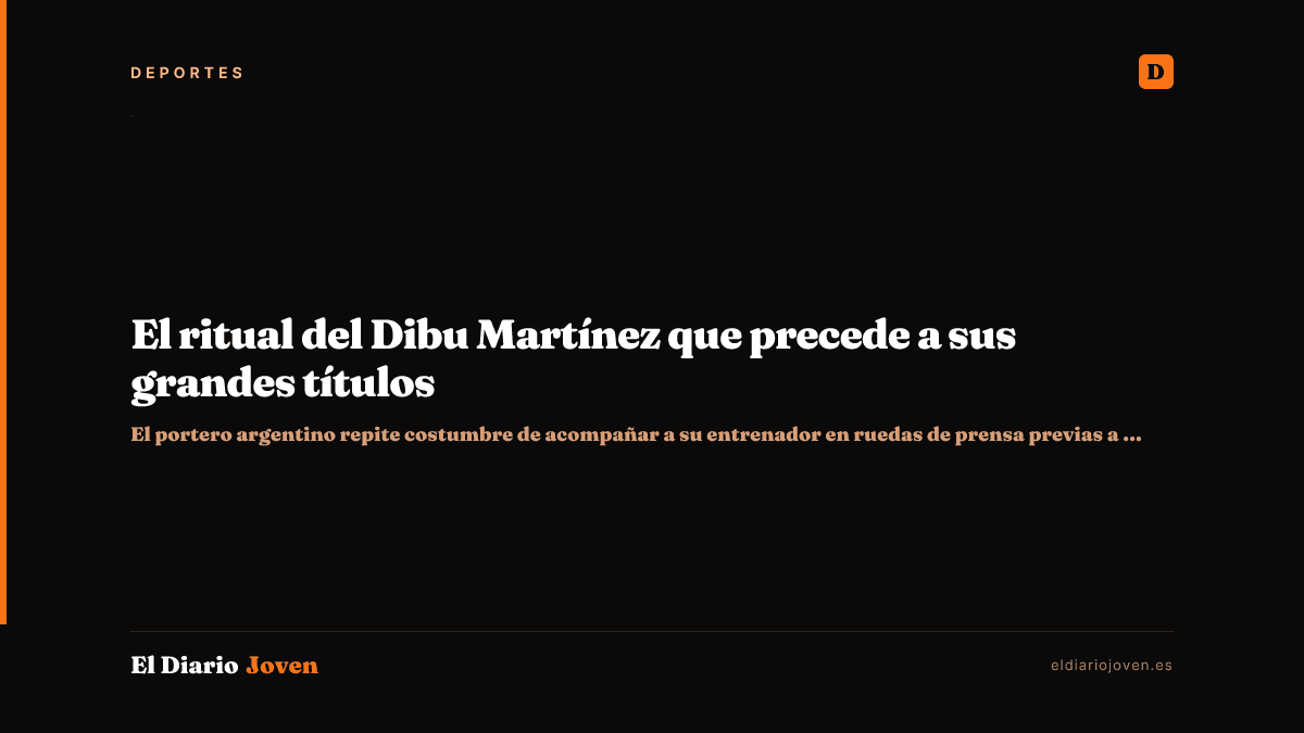 El ritual del Dibu Martínez que precede a sus grandes títulos