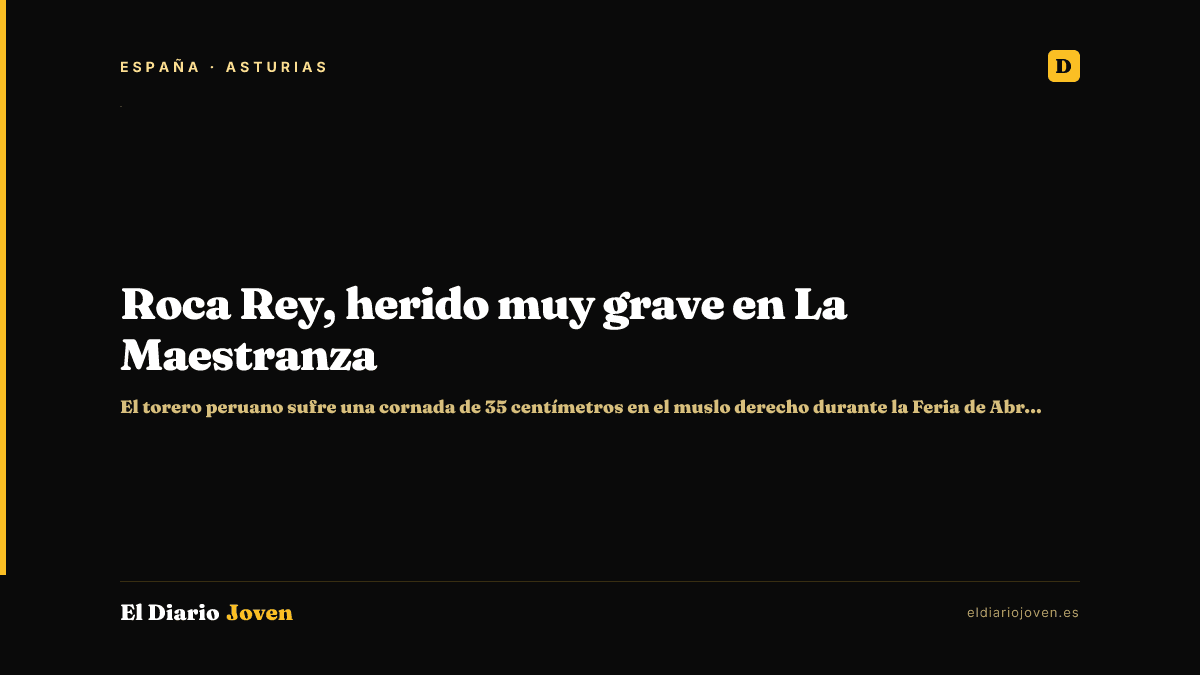 Roca Rey, herido muy grave en La Maestranza