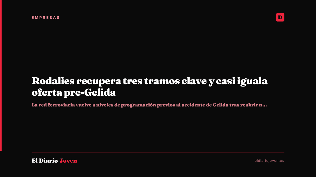 Rodalies recupera tres tramos clave y casi iguala oferta pre-Gelida