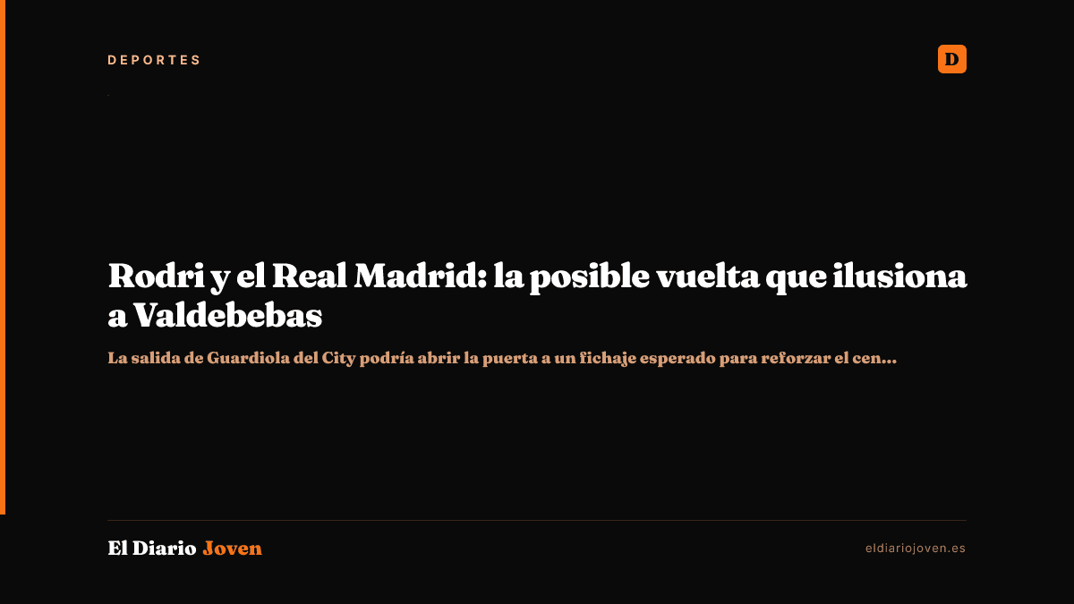 Rodri y el Real Madrid: la posible vuelta que ilusiona a Valdebebas