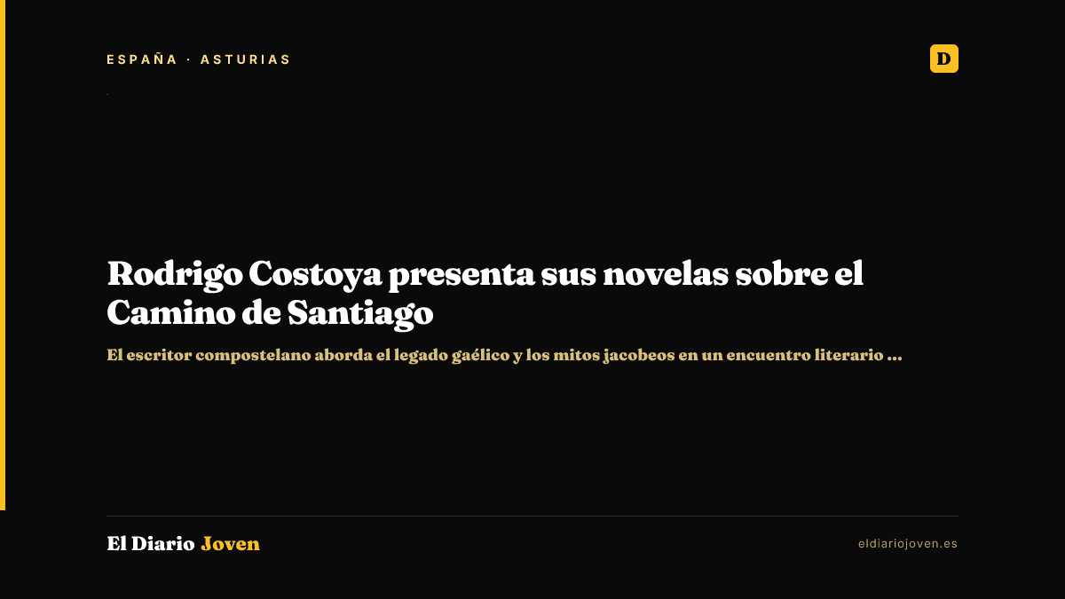 Rodrigo Costoya presenta sus novelas sobre el Camino de Santiago