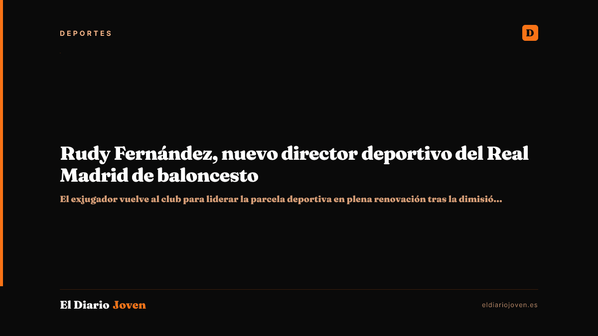 Rudy Fernández, nuevo director deportivo del Real Madrid de baloncesto