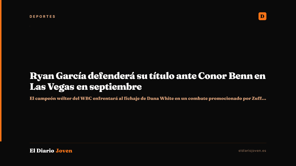 Ryan García defenderá su título ante Conor Benn en Las Vegas en septiembre