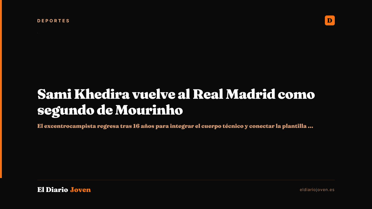 Sami Khedira vuelve al Real Madrid como segundo de Mourinho