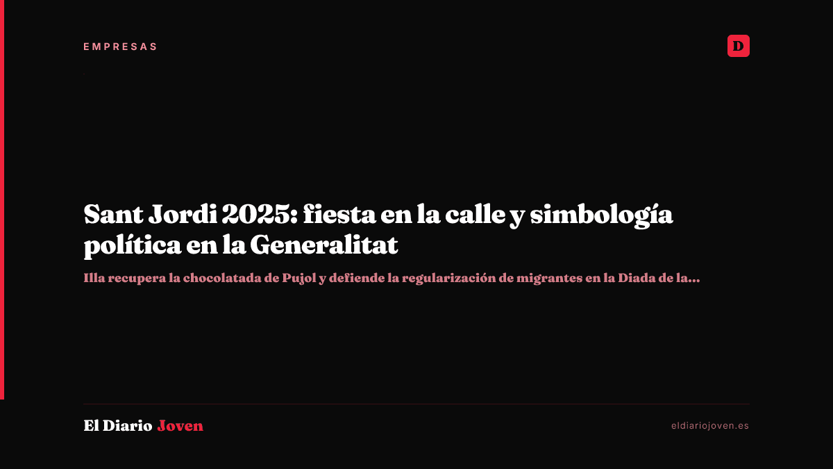 Sant Jordi 2025: fiesta en la calle y simbología política en la Generalitat