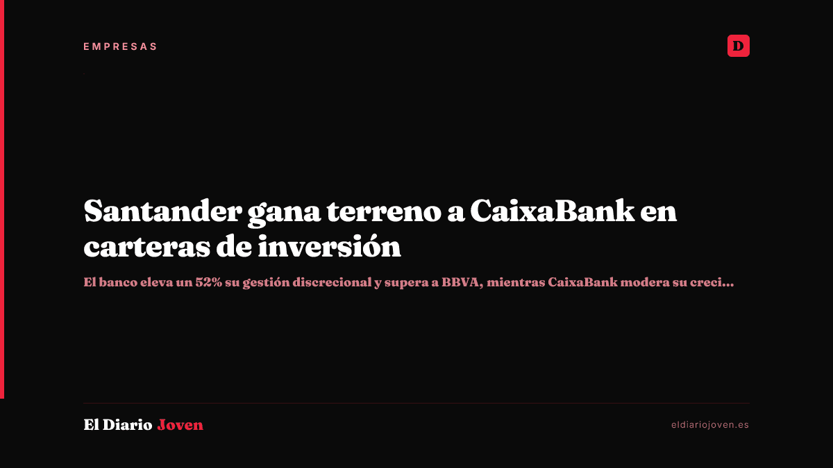 Santander gana terreno a CaixaBank en carteras de inversión