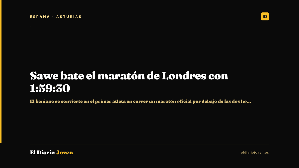 Sawe bate el maratón de Londres con 1:59:30