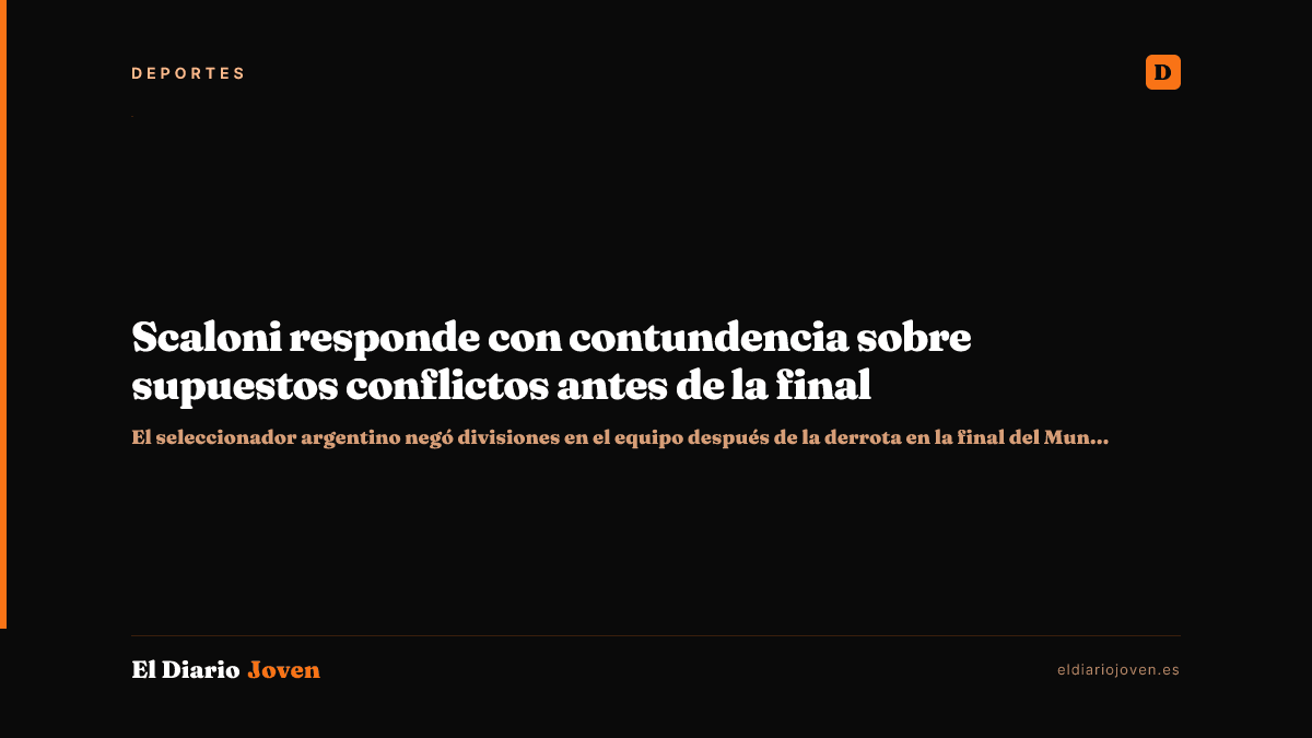 Scaloni responde con contundencia sobre supuestos conflictos antes de la final