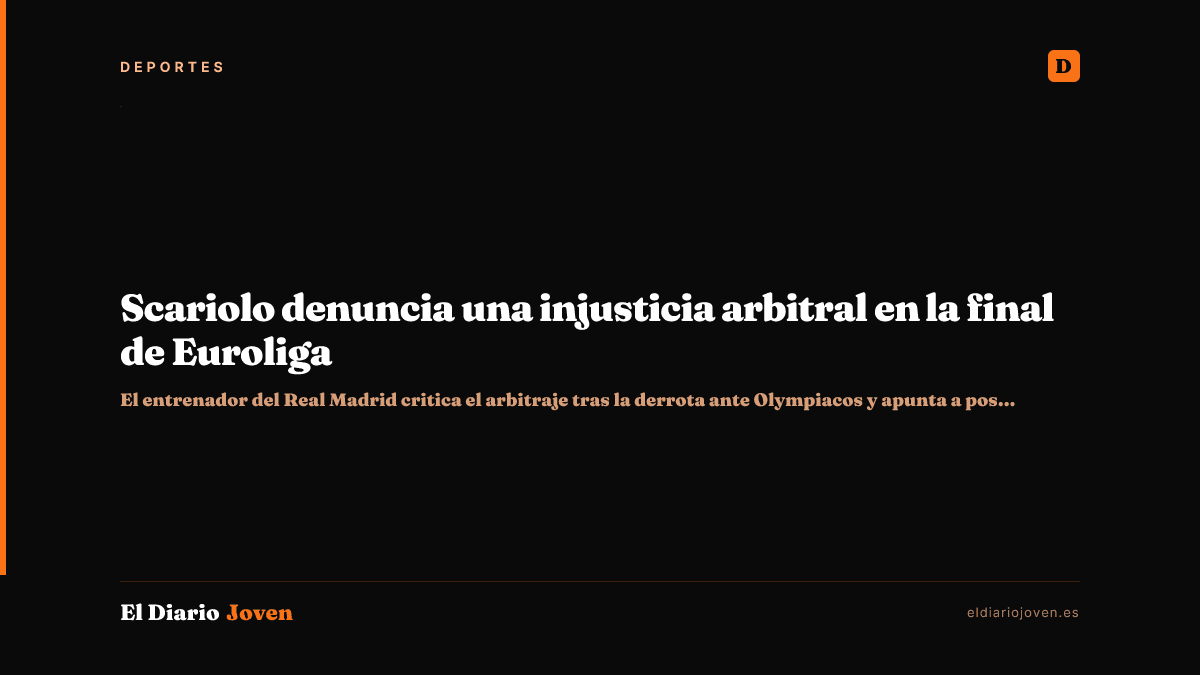 Scariolo denuncia una injusticia arbitral en la final de Euroliga