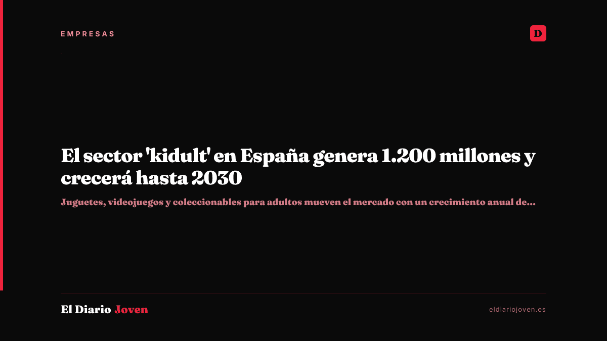El sector 'kidult' en España genera 1.200 millones y crecerá hasta 2030
