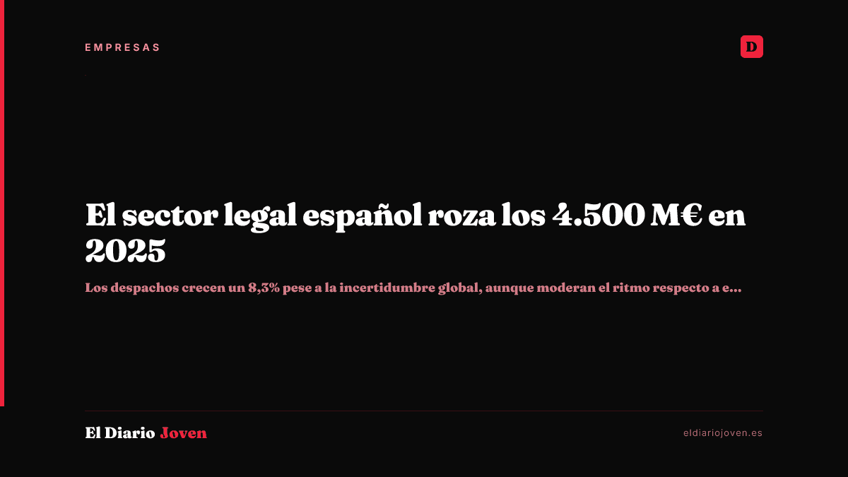El sector legal español roza los 4.500 M€ en 2025