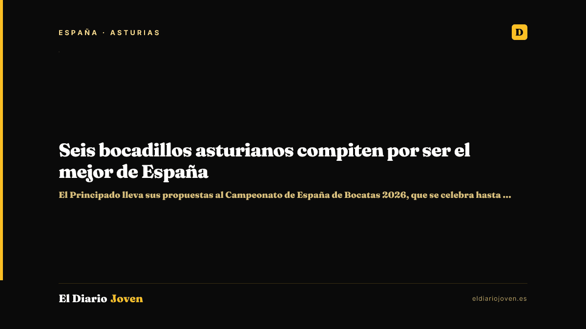Seis bocadillos asturianos compiten por ser el mejor de España