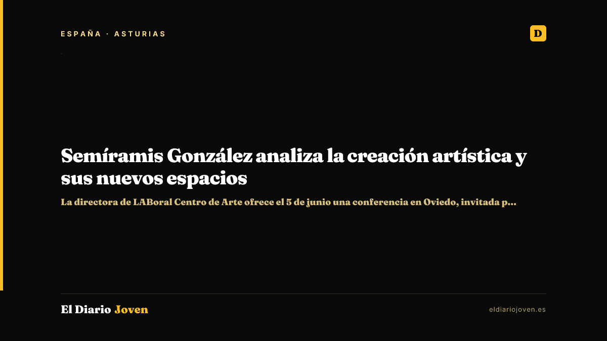 Semíramis González analiza la creación artística y sus nuevos espacios