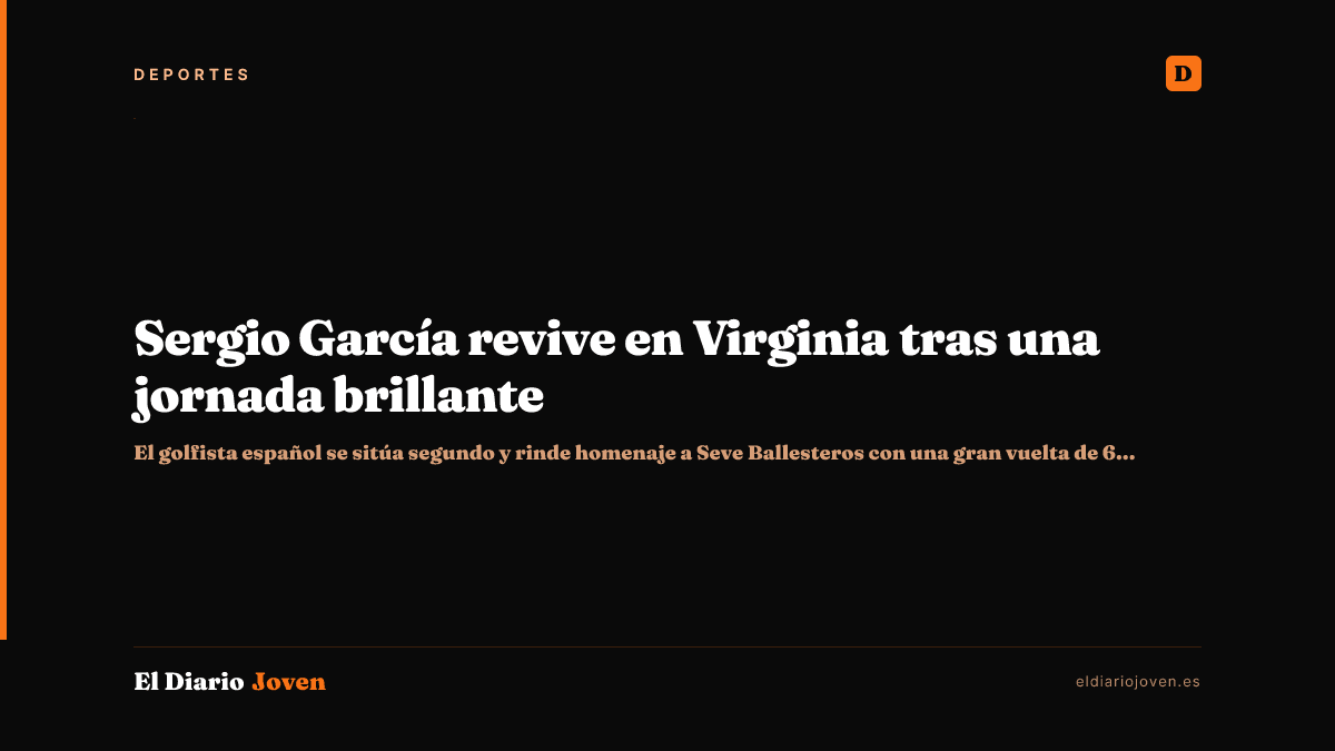 Sergio García revive en Virginia tras una jornada brillante