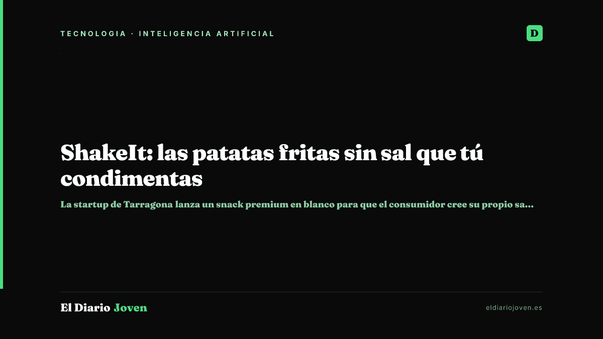 ShakeIt: las patatas fritas sin sal que tú condimentas