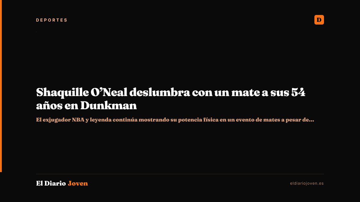 Shaquille O’Neal deslumbra con un mate a sus 54 años en Dunkman