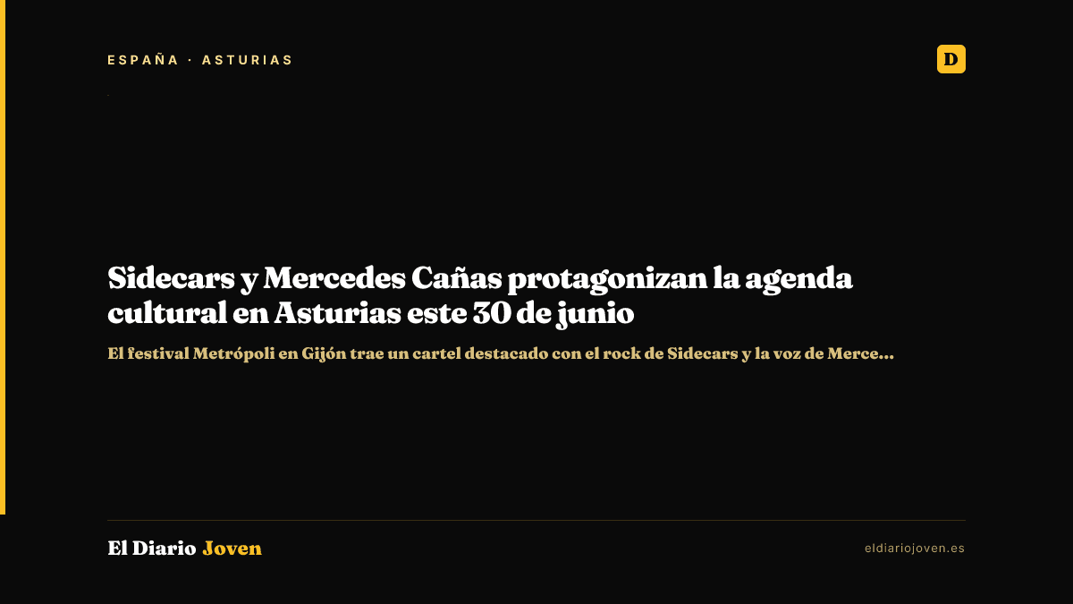 Sidecars y Mercedes Cañas protagonizan la agenda cultural en Asturias este 30 de junio