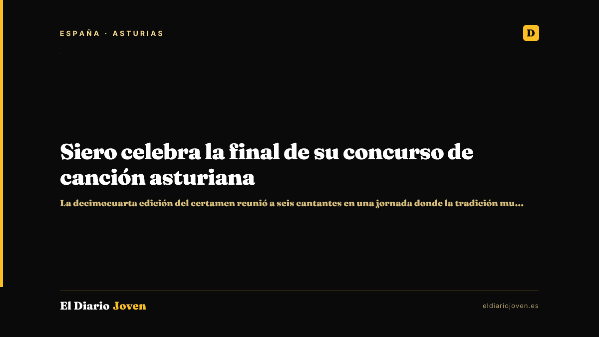 Siero celebra la final de su concurso de canción asturiana