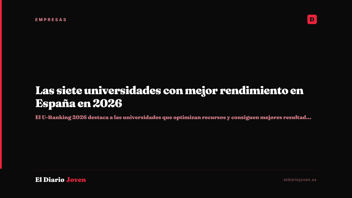 Las siete universidades con mejor rendimiento en España en 2026