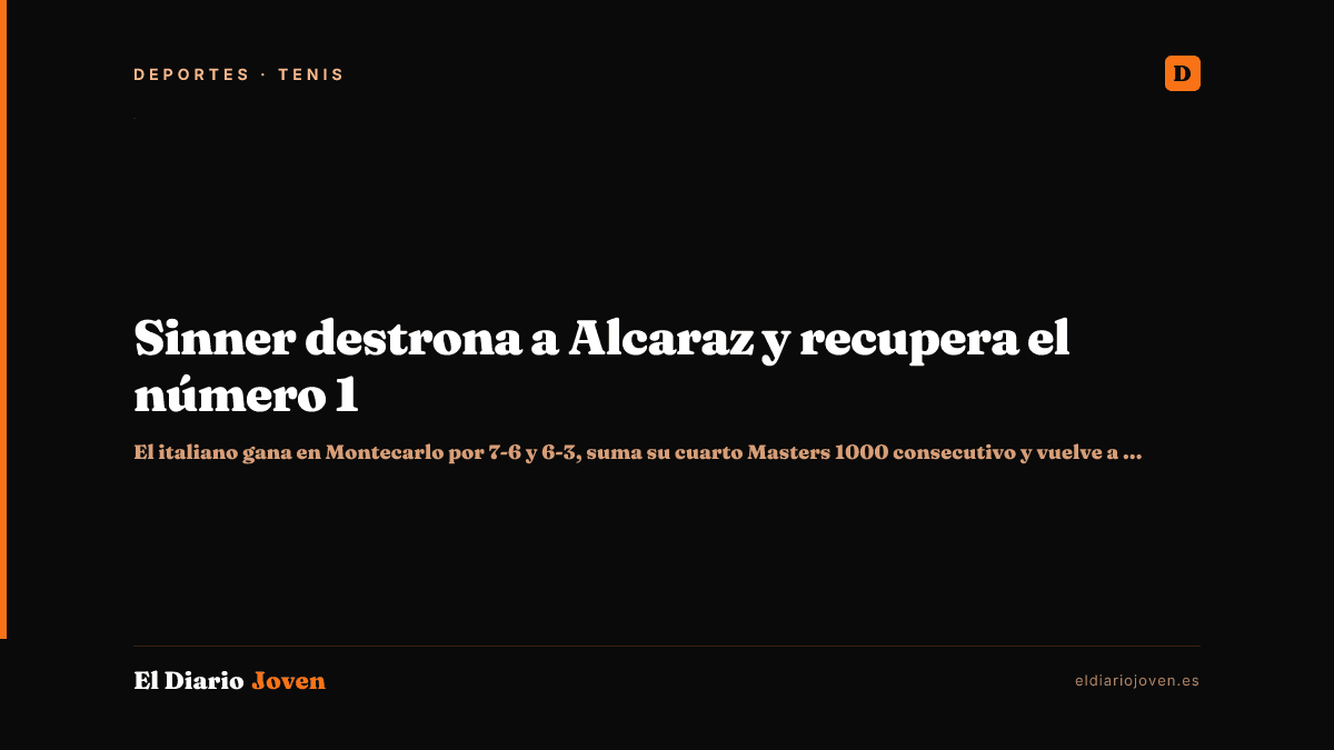 Sinner destrona a Alcaraz y recupera el número 1