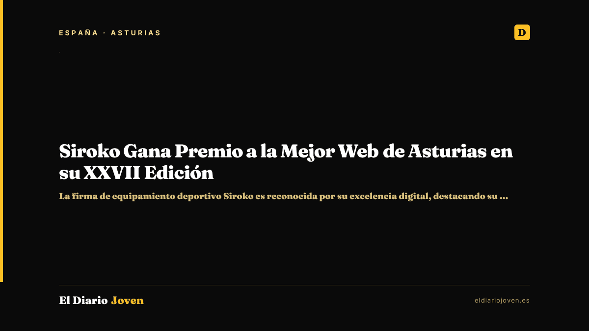 Siroko Gana Premio a la Mejor Web de Asturias en su XXVII Edición
