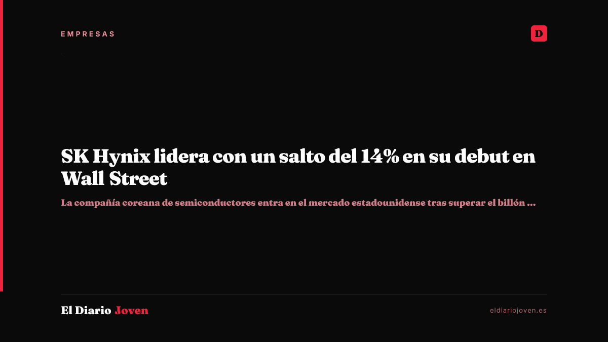 SK Hynix lidera con un salto del 14% en su debut en Wall Street
