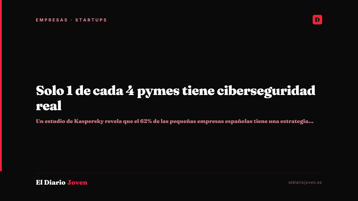 Solo 1 de cada 4 pymes tiene ciberseguridad real
