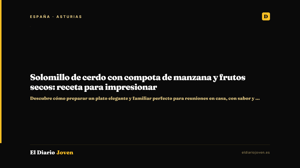 Solomillo de cerdo con compota de manzana y frutos secos: receta para impresionar
