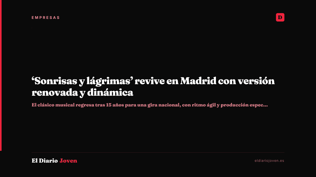 ‘Sonrisas y lágrimas’ revive en Madrid con versión renovada y dinámica