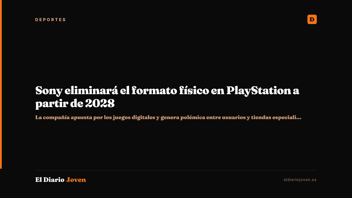 Sony eliminará el formato físico en PlayStation a partir de 2028