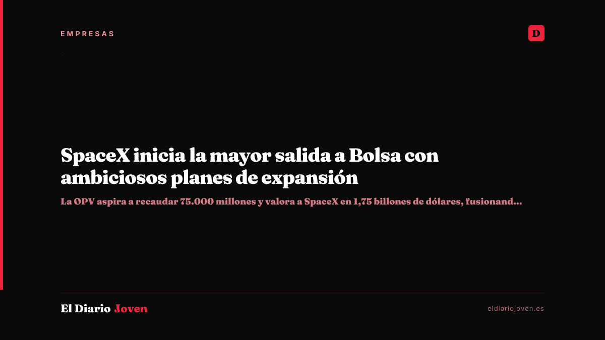 SpaceX inicia la mayor salida a Bolsa con ambiciosos planes de expansión