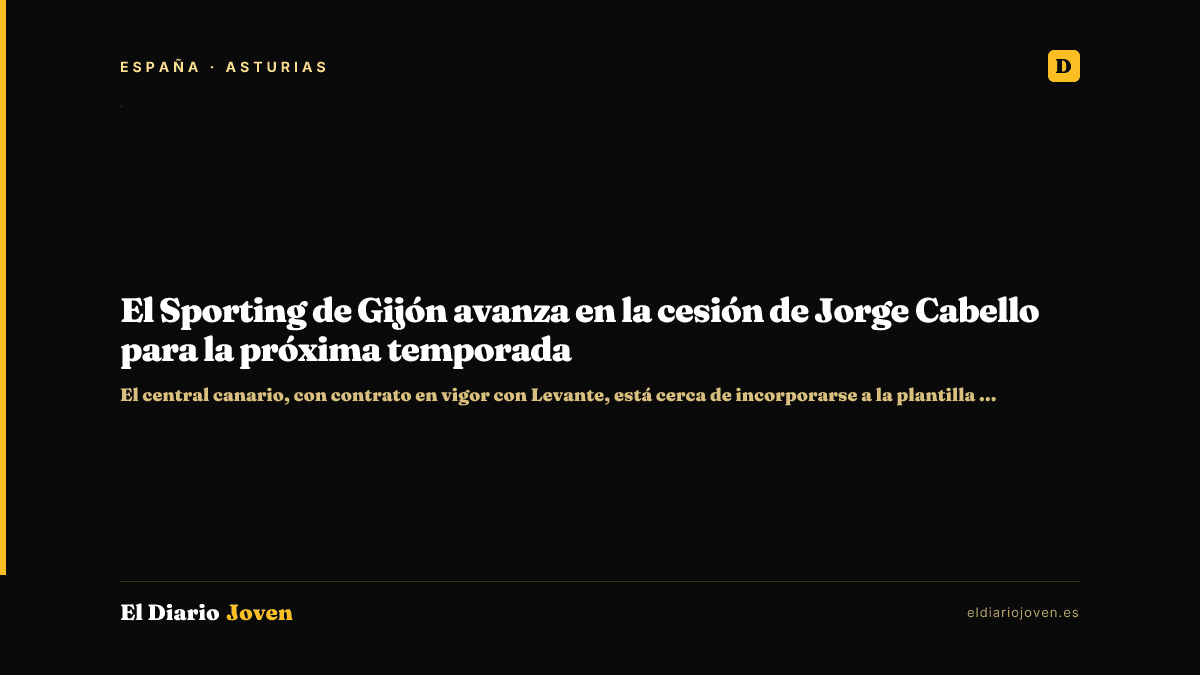 El Sporting de Gijón avanza en la cesión de Jorge Cabello para la próxima temporada