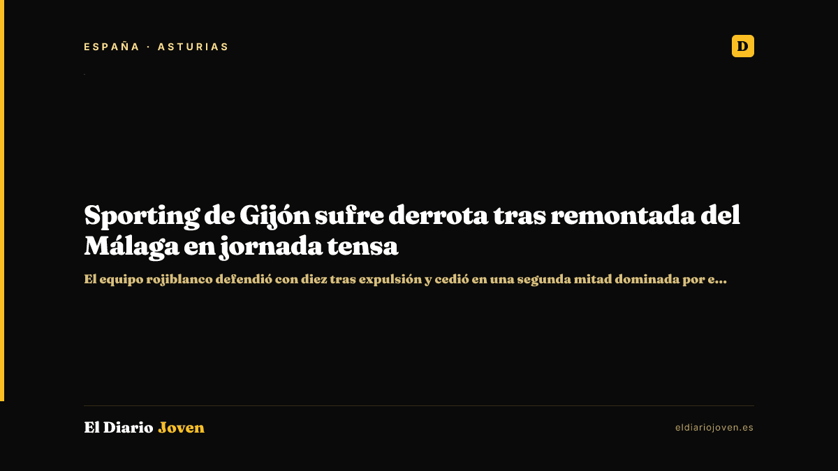 Sporting de Gijón sufre derrota tras remontada del Málaga en jornada tensa