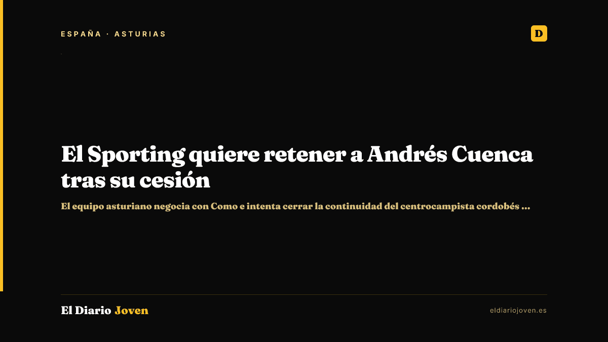 El Sporting quiere retener a Andrés Cuenca tras su cesión