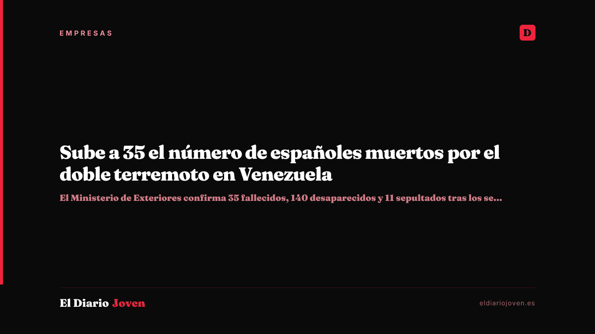 Sube a 35 el número de españoles muertos por el doble terremoto en Venezuela