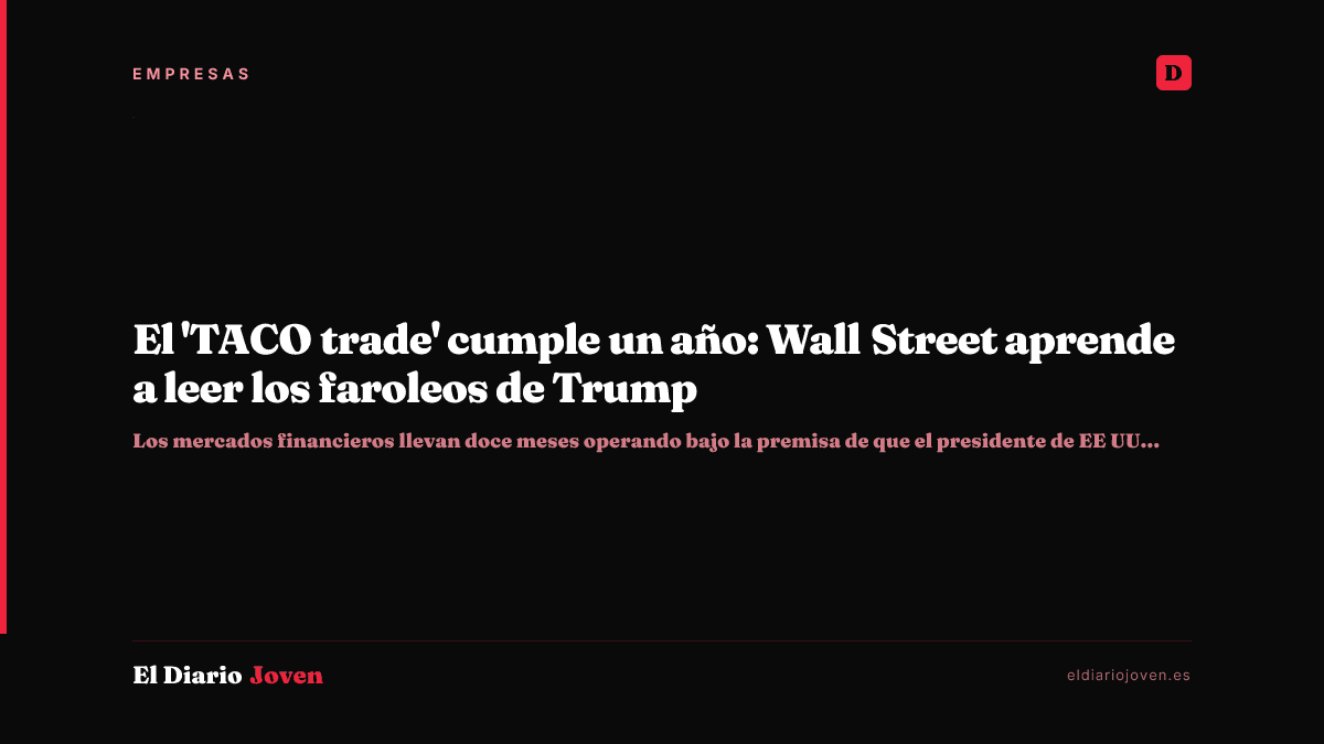 El 'TACO trade' cumple un año: Wall Street aprende a leer los faroleos de Trump
