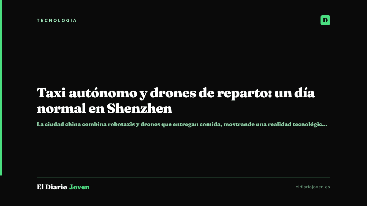 Taxi autónomo y drones de reparto: un día normal en Shenzhen