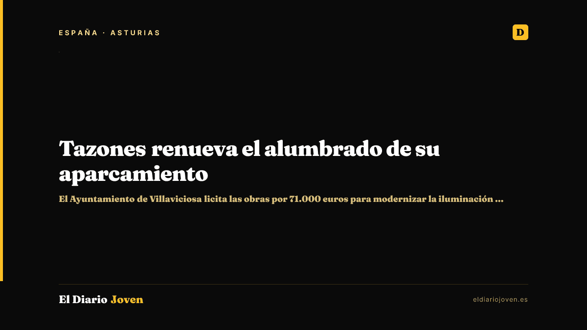 Tazones renueva el alumbrado de su aparcamiento