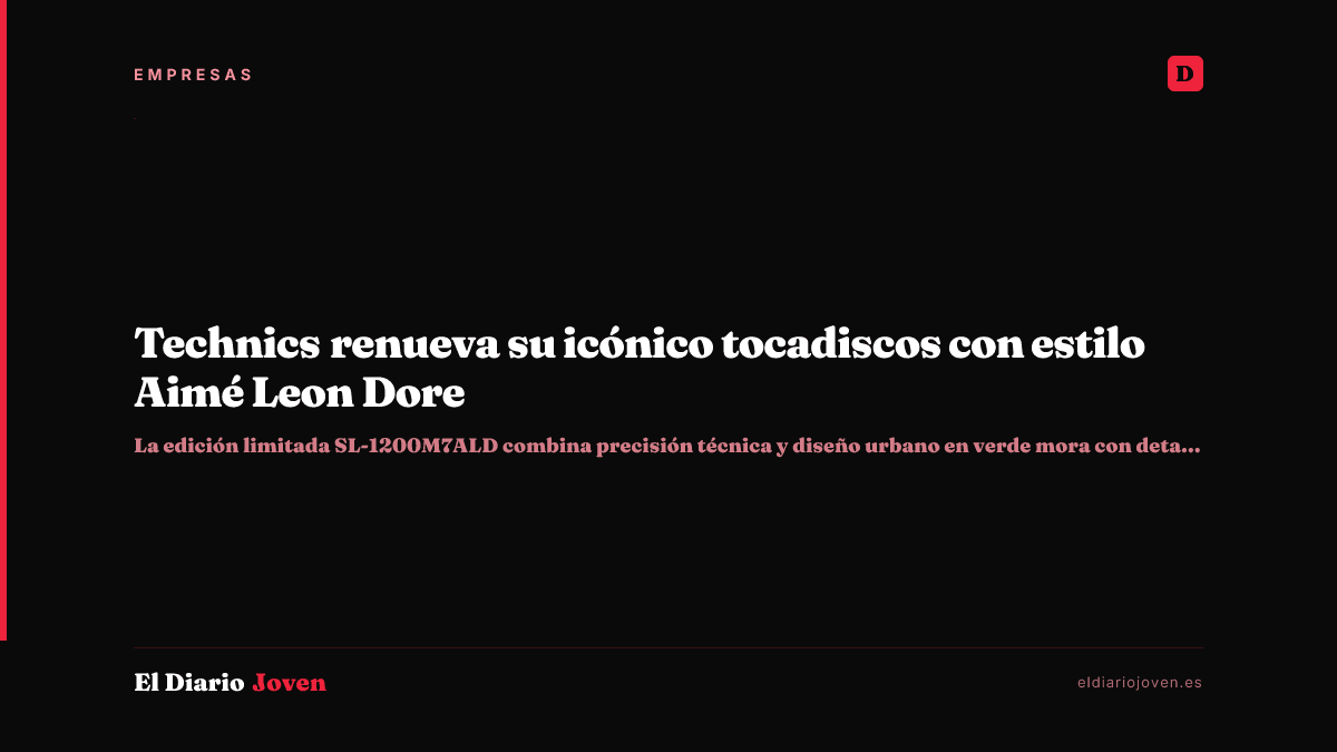 Technics renueva su icónico tocadiscos con estilo Aimé Leon Dore