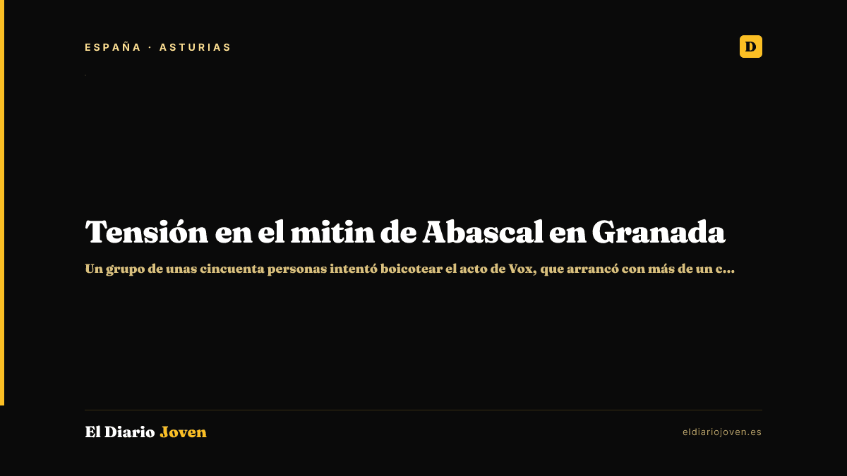Tensión en el mitin de Abascal en Granada