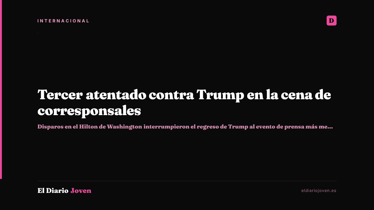 Tercer atentado contra Trump en la cena de corresponsales