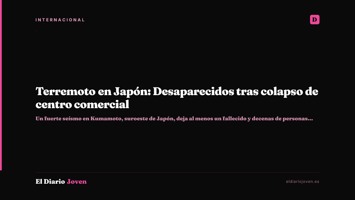Terremoto en Japón: Desaparecidos tras colapso de centro comercial