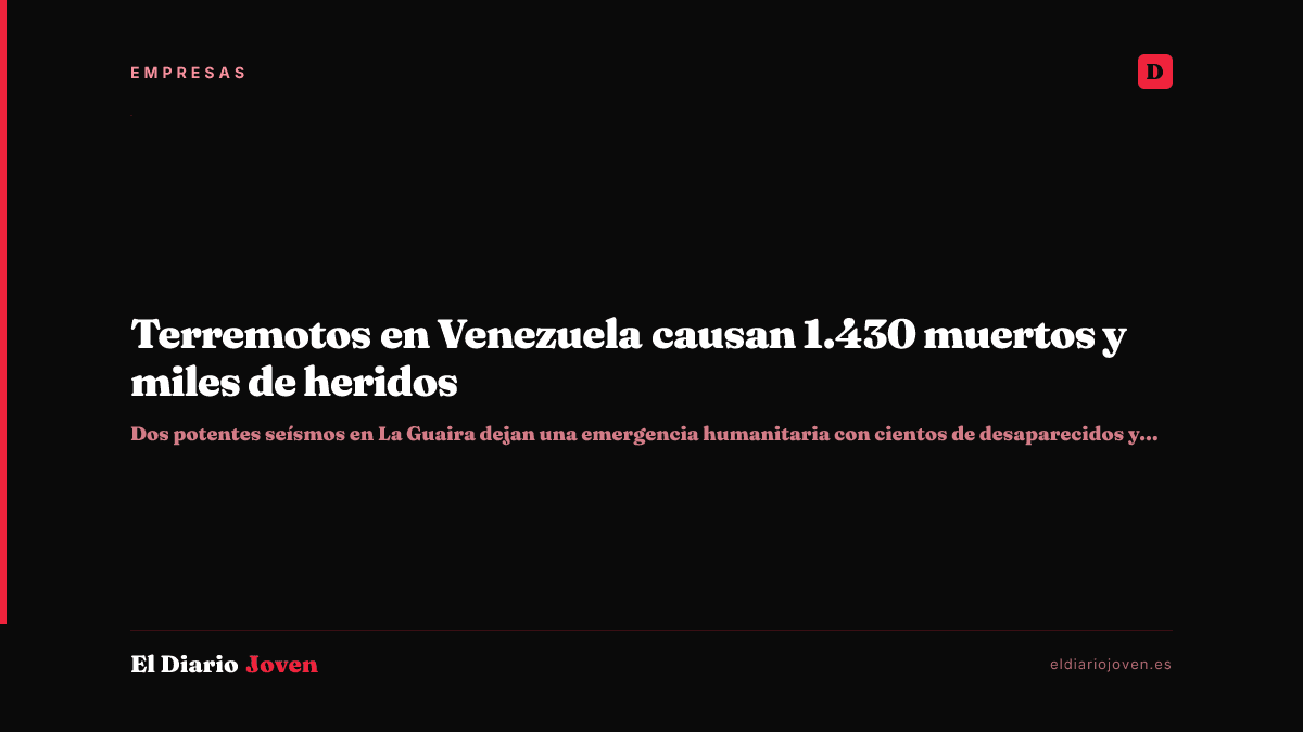 Terremotos en Venezuela causan 1.430 muertos y miles de heridos