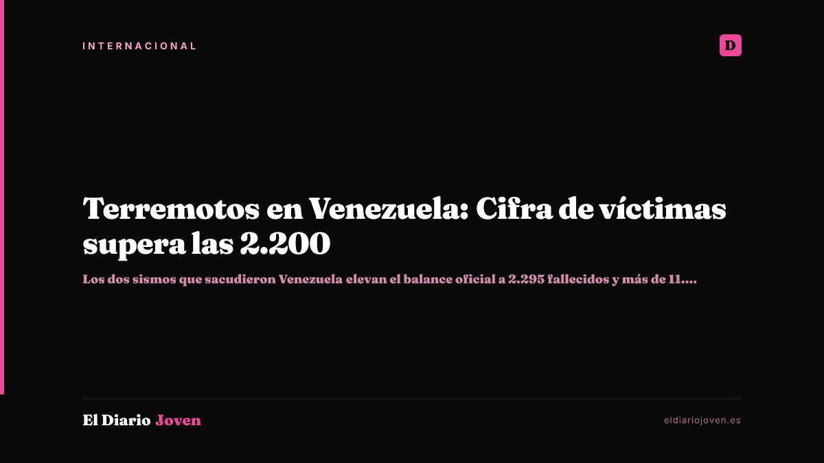 Terremotos en Venezuela: Cifra de víctimas supera las 2.200