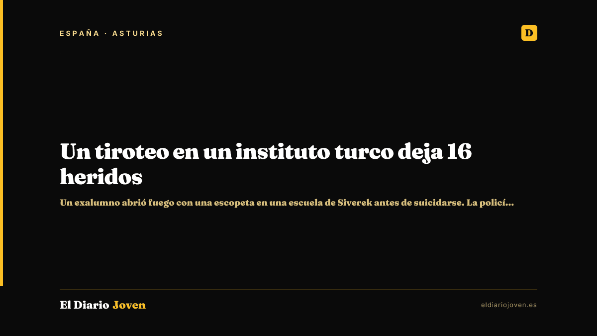 Un tiroteo en un instituto turco deja 16 heridos