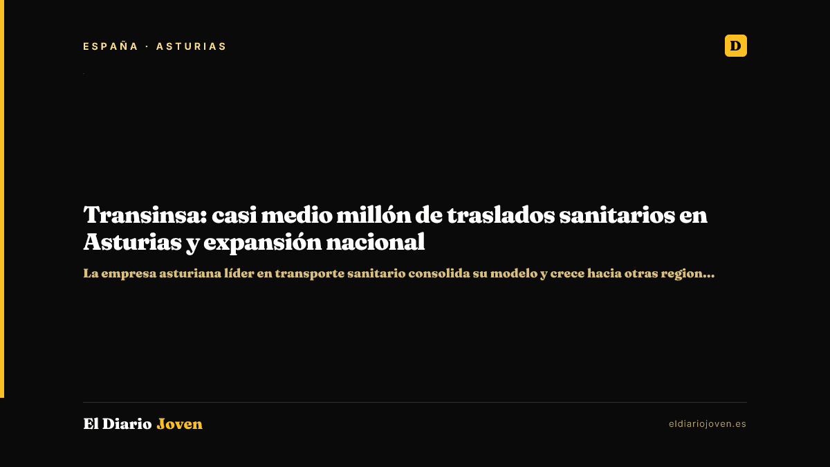 Transinsa: casi medio millón de traslados sanitarios en Asturias y expansión nacional