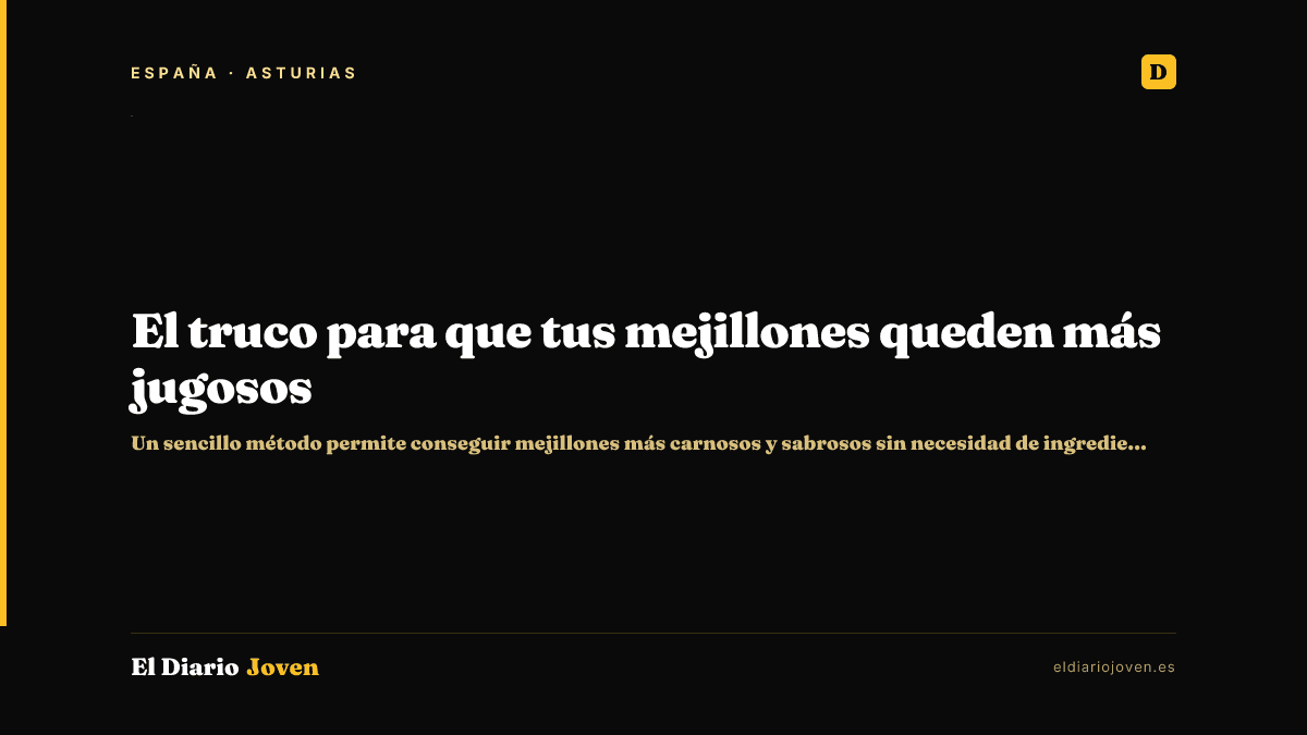 El truco para que tus mejillones queden más jugosos