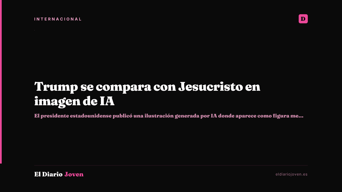 Trump se compara con Jesucristo en imagen de IA
