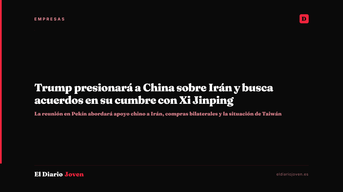 Trump presionará a China sobre Irán y busca acuerdos en su cumbre con Xi Jinping
